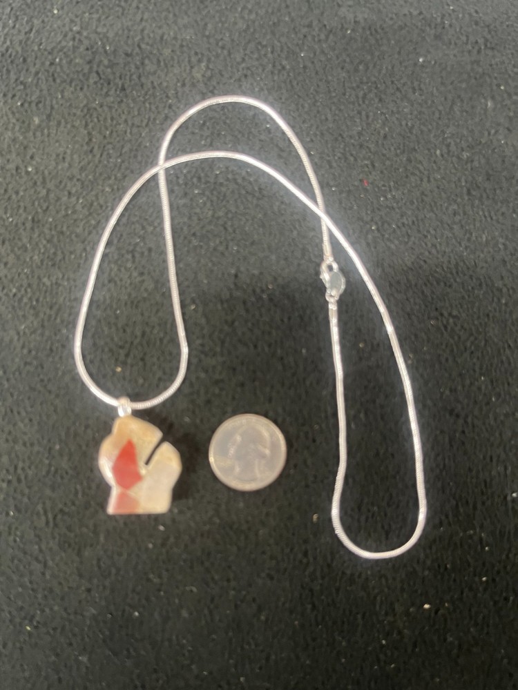 Pudding Stone Pendant Michigan shape