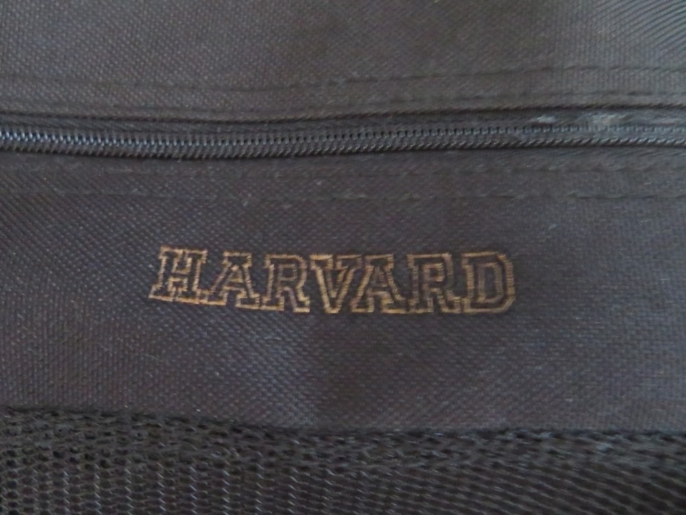 HARVARD 4 Section Backpack Schoolbag Book Bag Black EUC