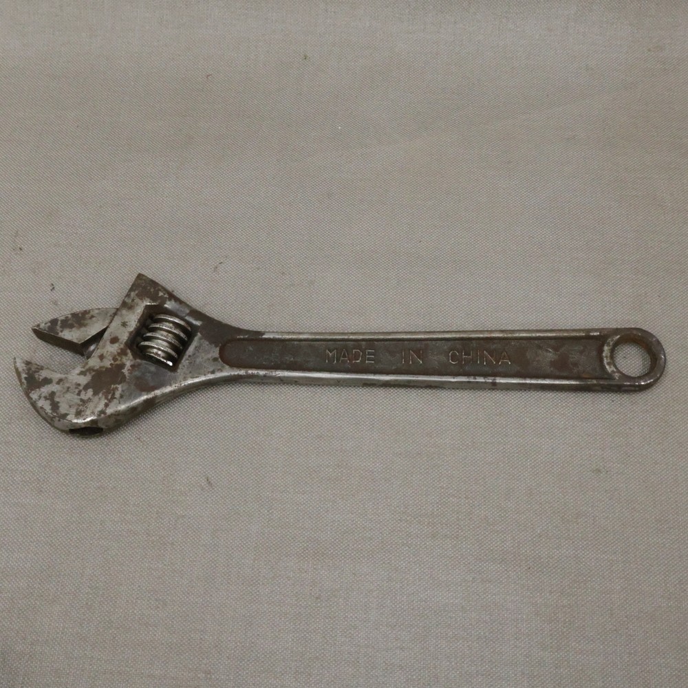 12in Adjustable Wrench Barn Wall Decor Rustic Heavy Patina