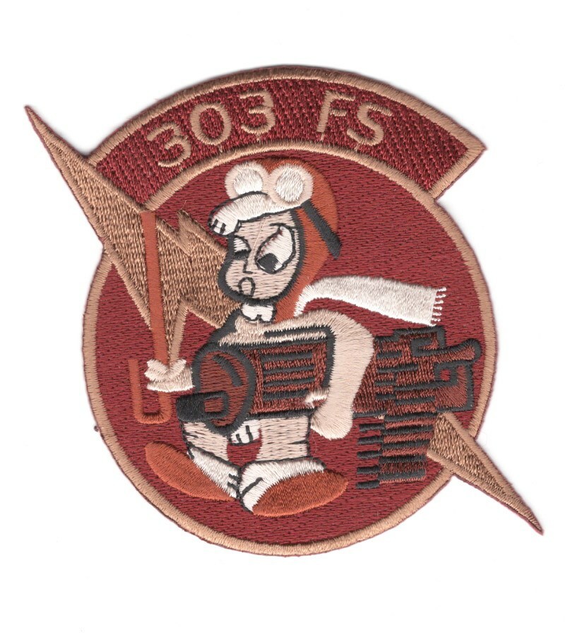 USAF Air Force Patch: 303rd Fighter Squadron - 3" tan