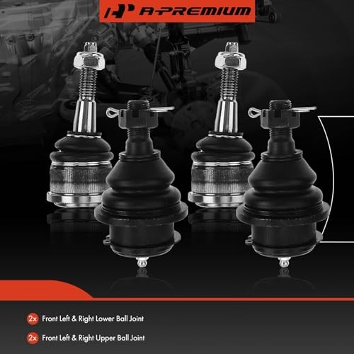Set of 4, Front Upper & Lower Ball Joints Kit, Compatible with Ford Explorer