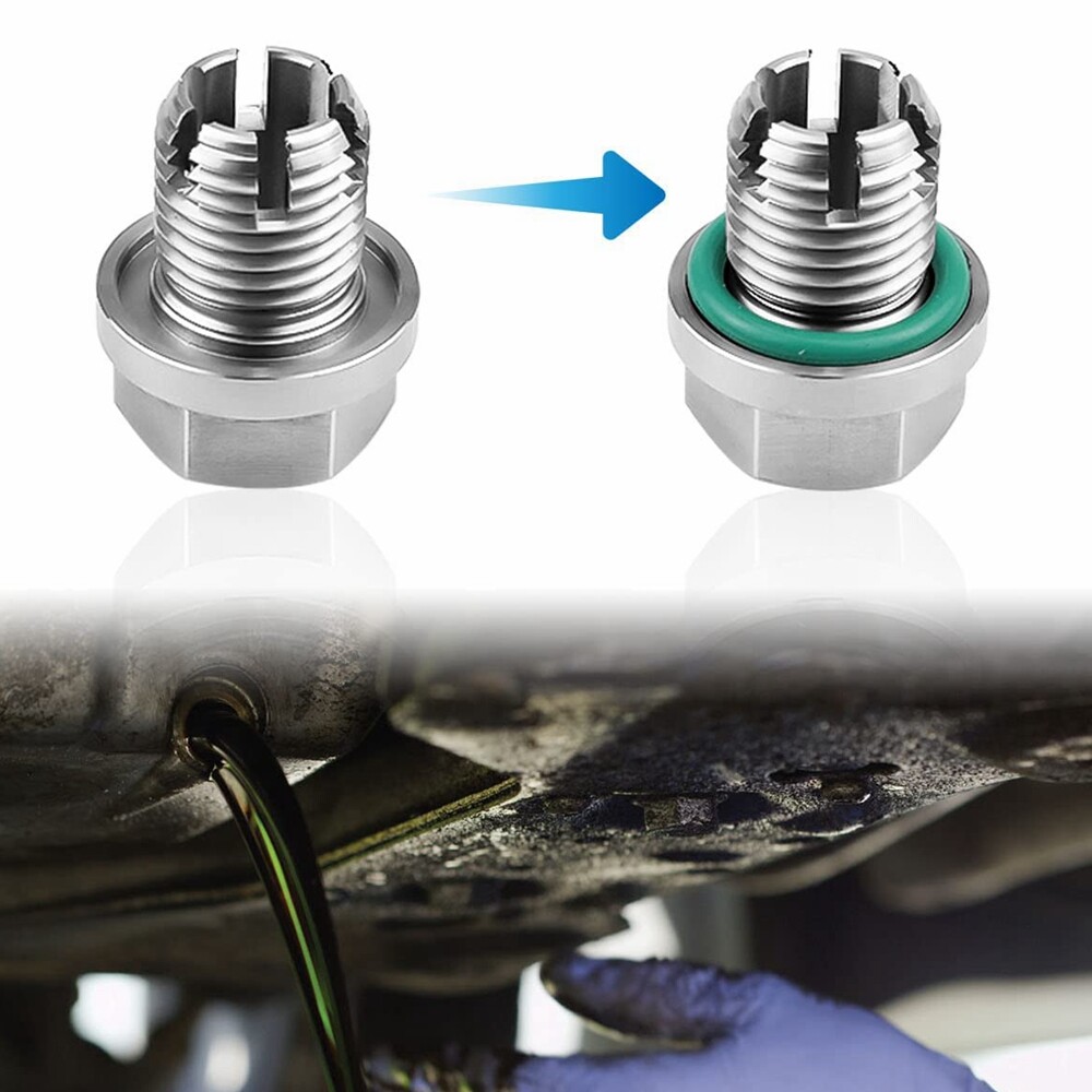 M12.1x1.5, 15mm Oversize Piggyback Oil Drain Plug Self Tapping Pan Thread Repair