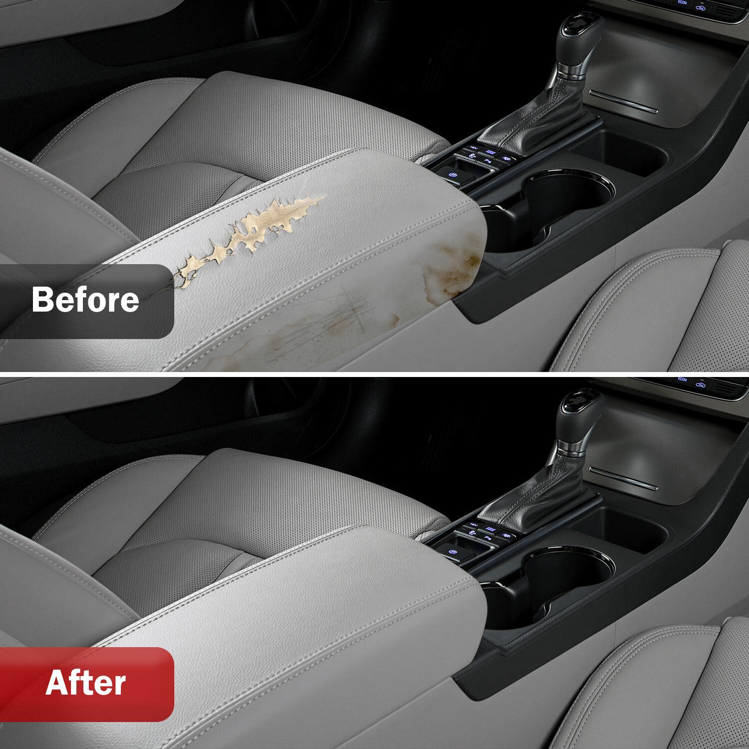 Fit 2015-2019 Hyundai Sonata Center Console Armrest Lid Arm Rest Cover Trim Gray