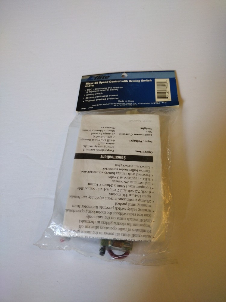 E-flite Efla102 Maxx 25 Speed Control NEW