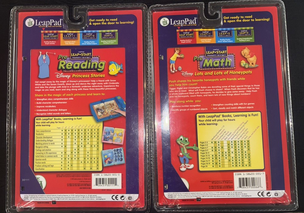 LeapFrog Leap Start Pre-Reading & Pre-Math Bundle Disney Princess & Pooh