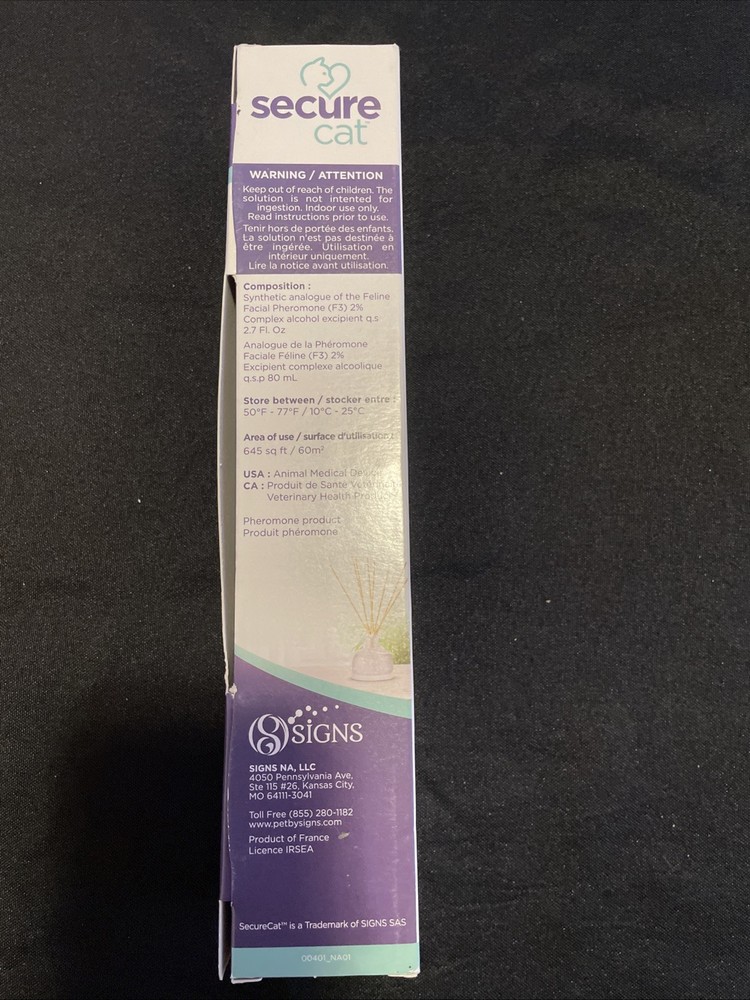 Secure Cat Pheromone Home Stick Diffuser 30-Day Starter Kit, Passive Diffuser