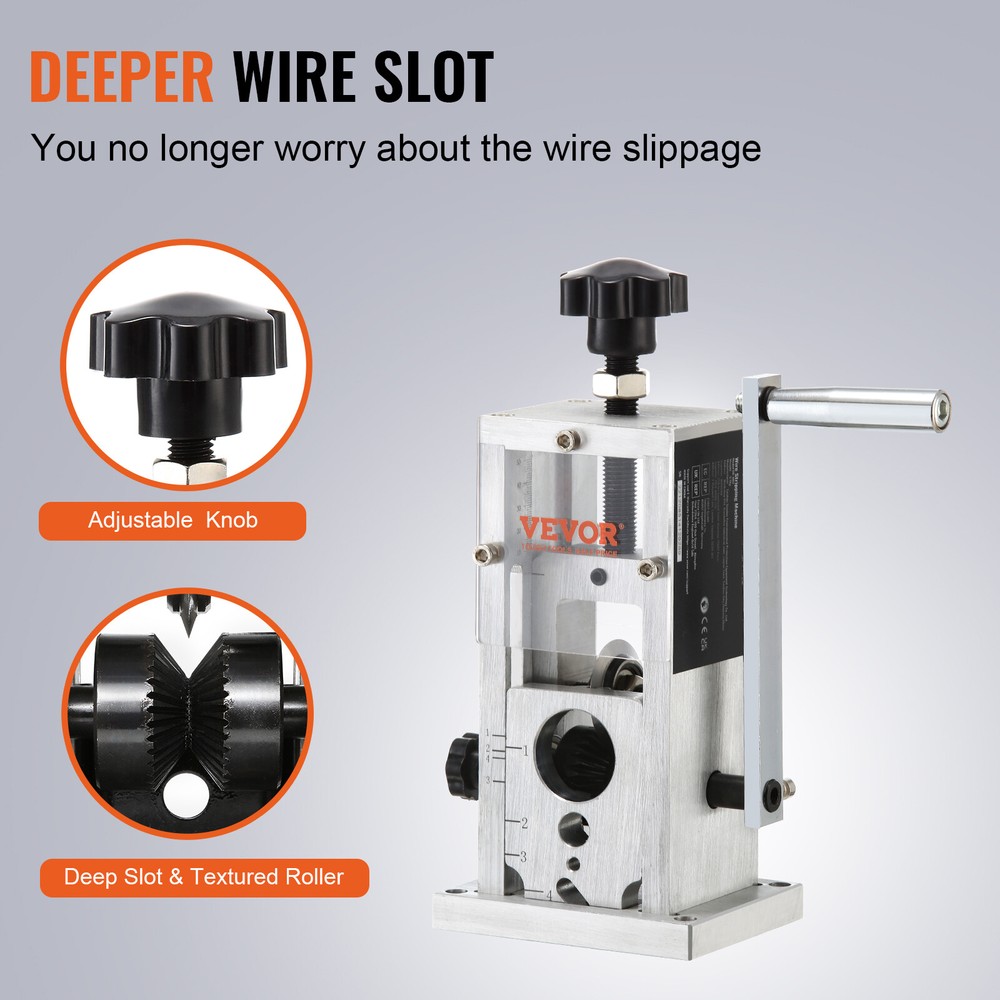 VEVOR Manual Wire Stripping Machine Portable Cable Stripper 0.06''-1.5'' Visual