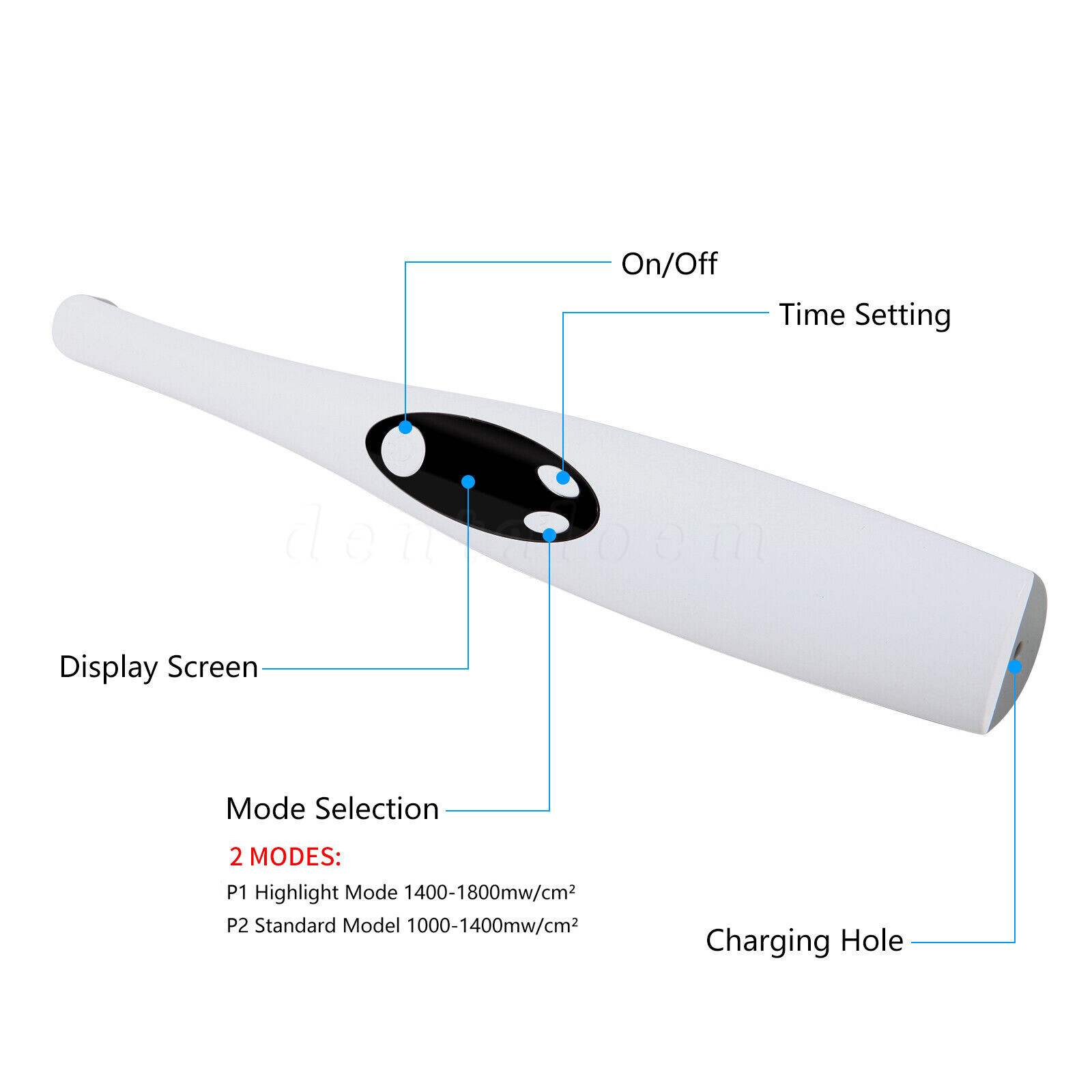 Dental Alto Voltaje LED Luz Curado Lampara 3S Curing Light Lamp Fit WOODPECKER