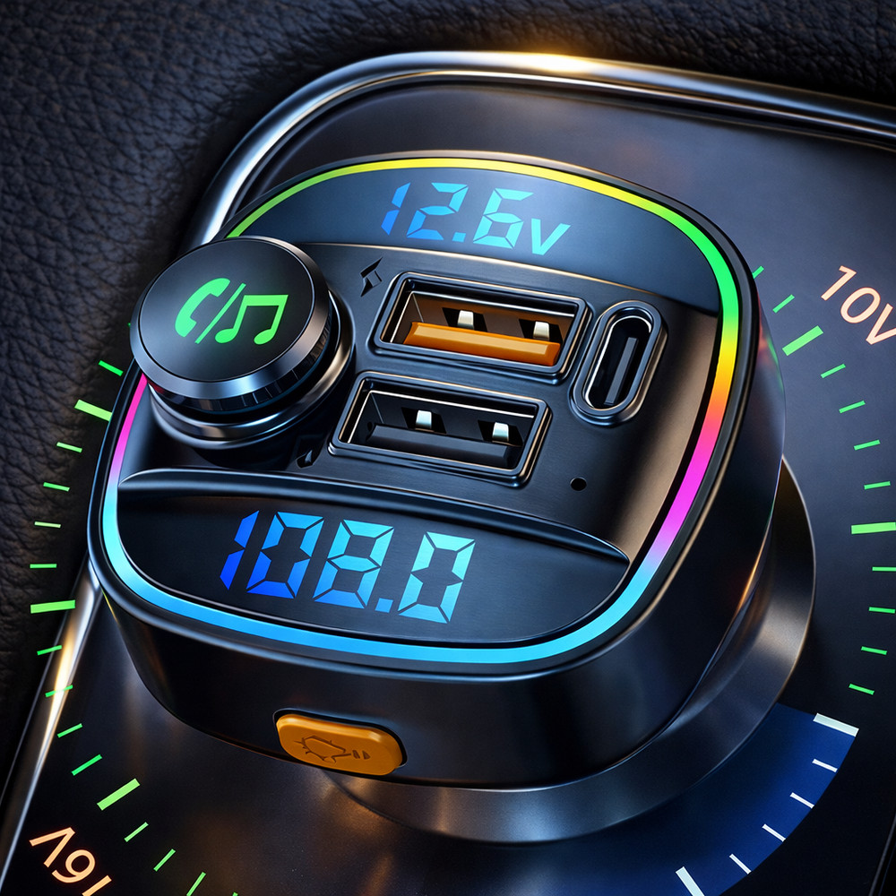 Bluetooth FM Transmitter Car Adapter Hands Free Radio USB Charger AUX Audio