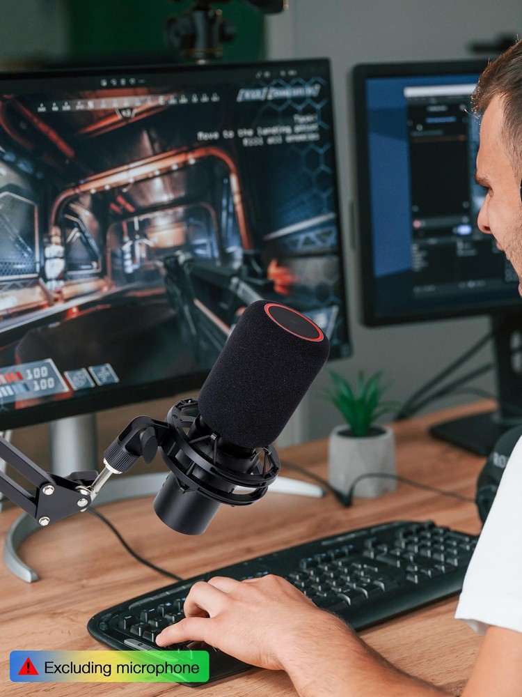 QuadCast 2 Mic Pop Filter, Mic Windscreen Compatible with HyperX QuadCast 2 M...