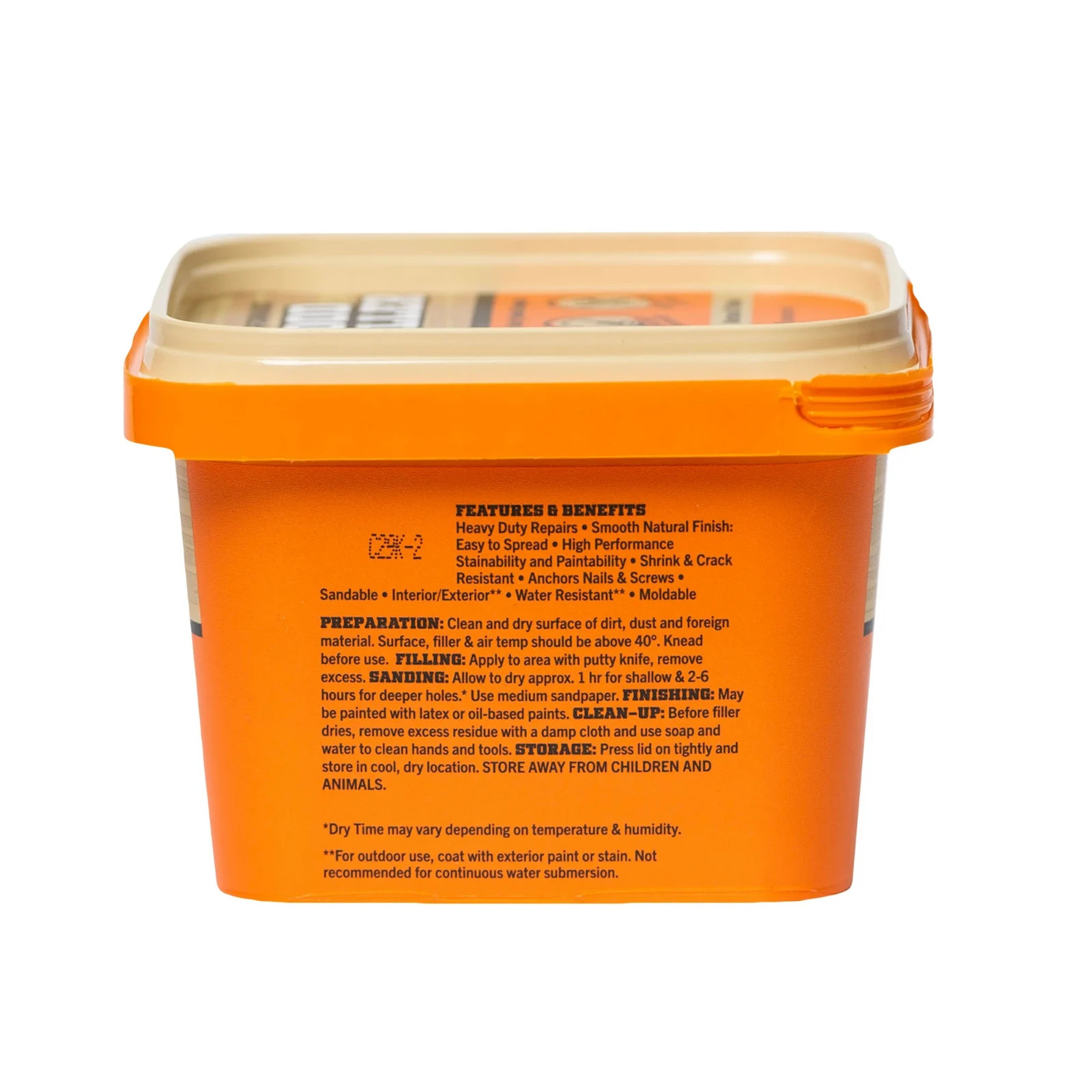 16 Oz. Natural Wood Filler Tub