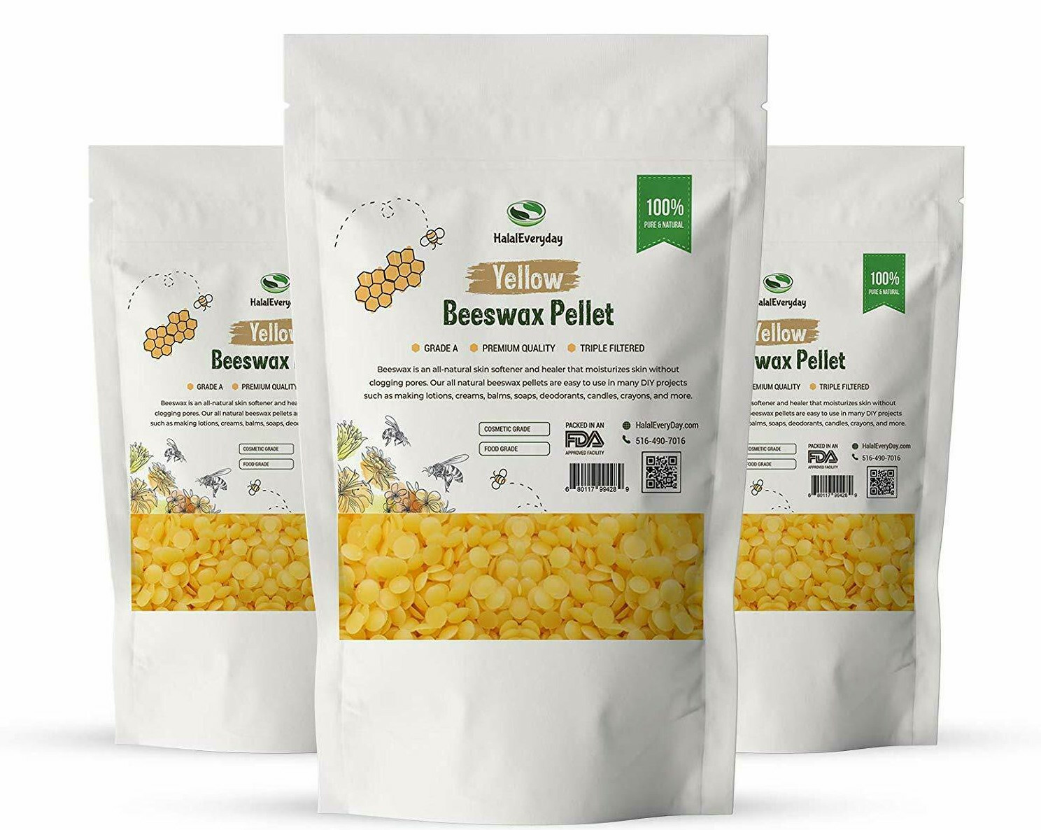 Beeswax Pellets White & Yellow 100% Pure Organic Pastilles Beads Bulk Wholesale