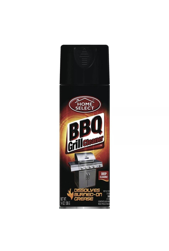 BARBECUE BBQ GRILL CLEANER SPRAY GREASE DISSOLVES BURNED-ON 12 oz