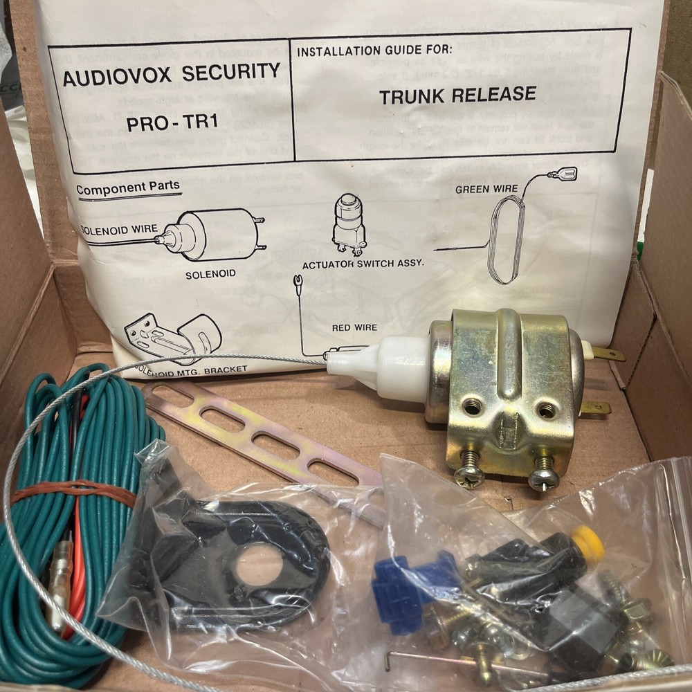 Audiovox PRO-TR1 Security Trunk Release NIB Complete Kit