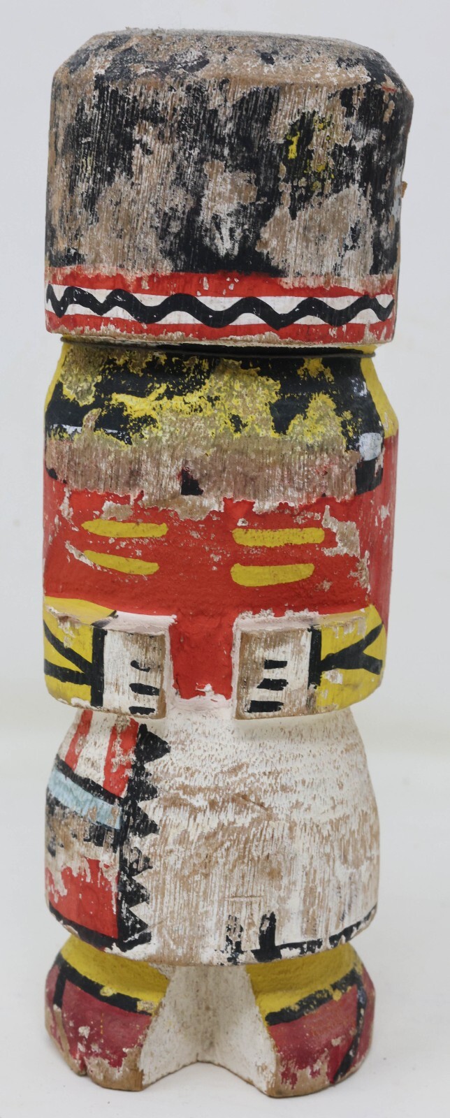 Four Antique Hopi Kachina Dolls Pueblo Indian Painted Wood Carved Sculptures VTG