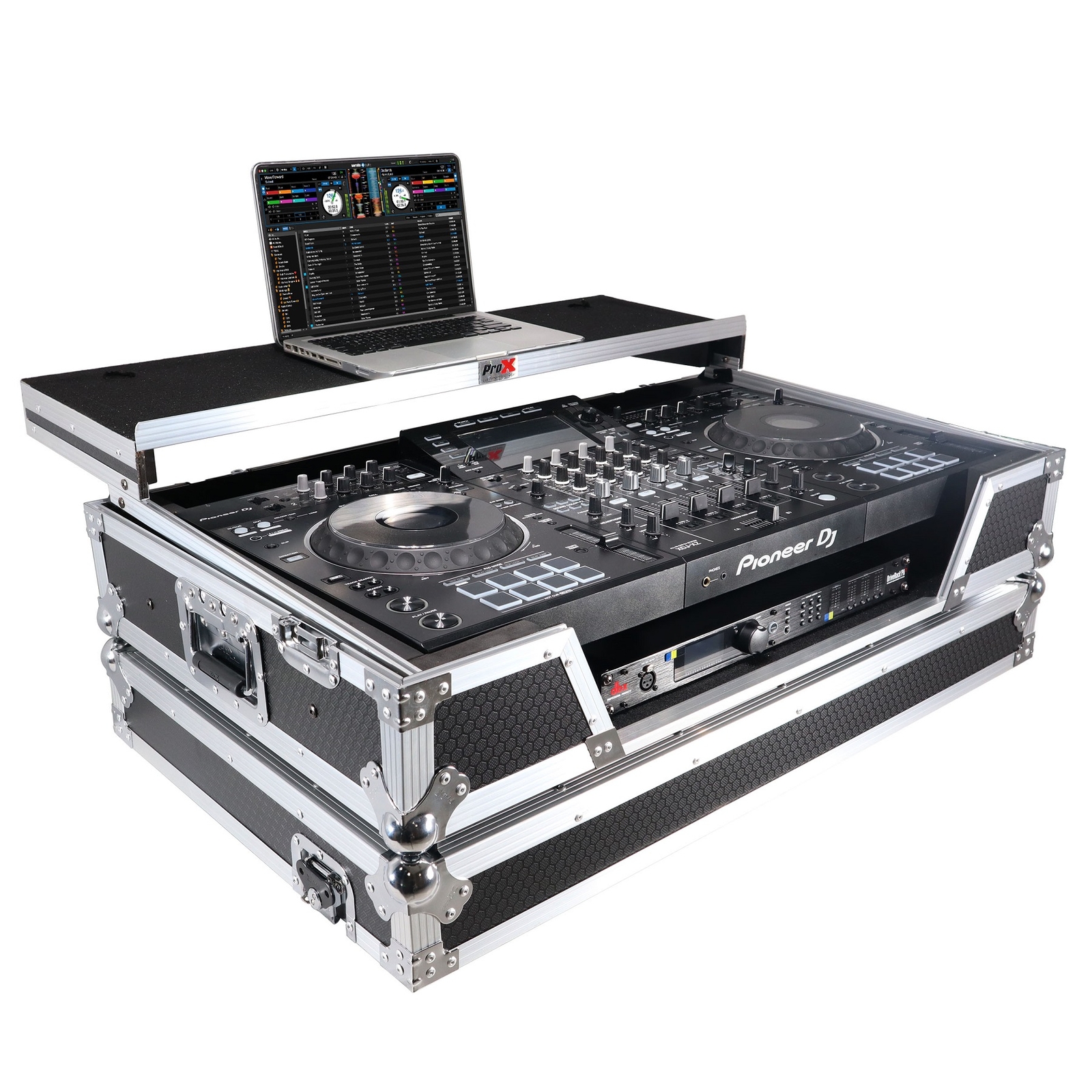 ProX XS-XDJXZ WLT Hard Flight Road Case+Laptop Shelf+Wheels 4 Pioneer DJ XDJ-XZ