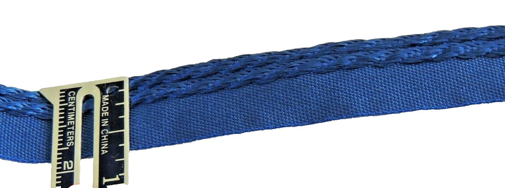 11 Yards 1/4" Blue Rayon Textured Flat Insertion Braid ABB321