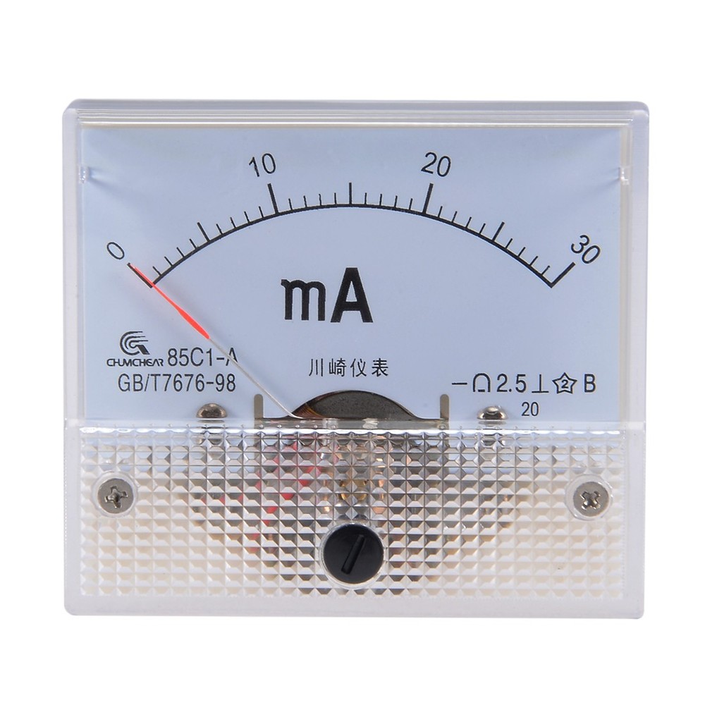 85C1-A Analog Current Panel Meter DC 30mA Ammeter with Pulse