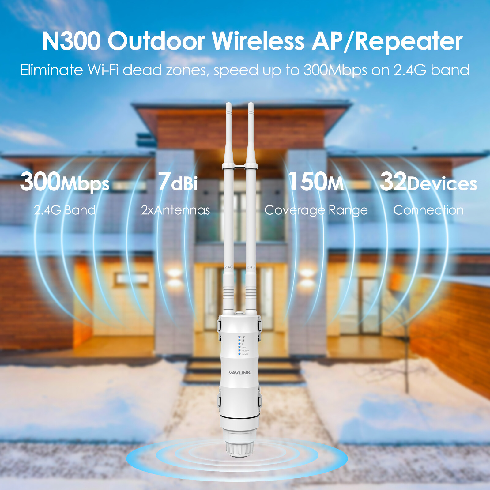AC1200 WiFi Range Extender Outdoor Weatherproof AC600 Repeater N300 Access Point