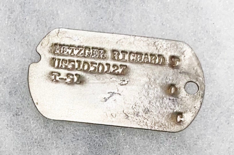 Richard Metzger T-51 Single Dog Tag