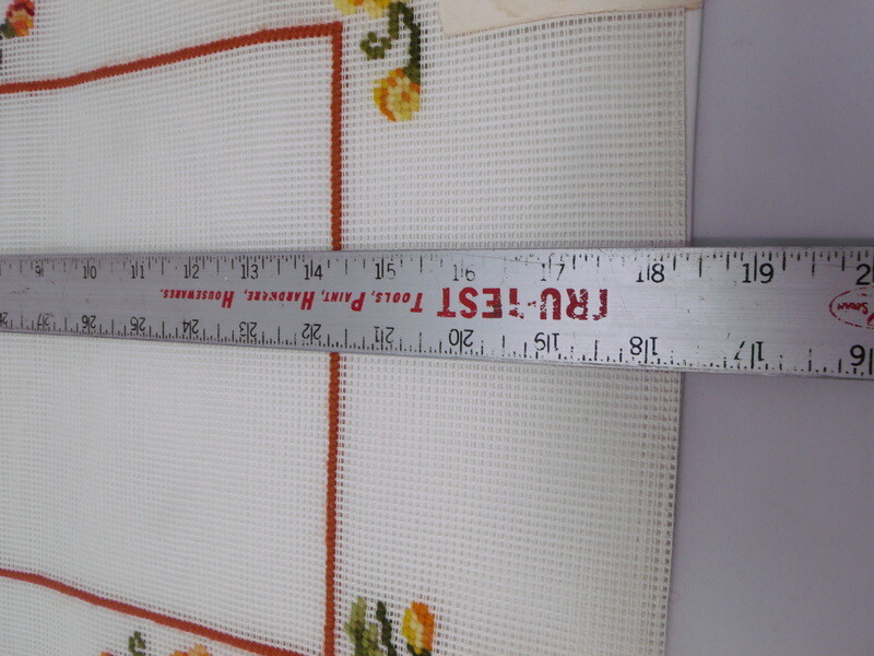 Vintage HTF Dritz Needlepoint Canvas Daisy Frame with Instructions