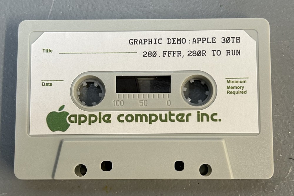Apple 1 Integer Basic Programs on Cassette