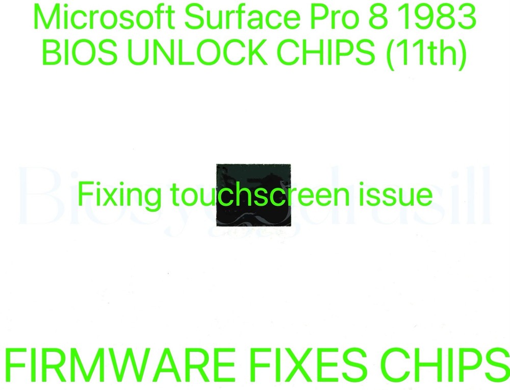 Microsoft Surface Pro 8 1983 13 inch, ADMIN NO PASSWORD FIRMWARE FIXES BIOS CHIP
