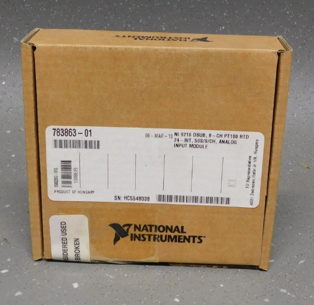 National Instruments NI 9216 DSUB 8-Ch PT 100 RTD CDAQ Temperature Input Module