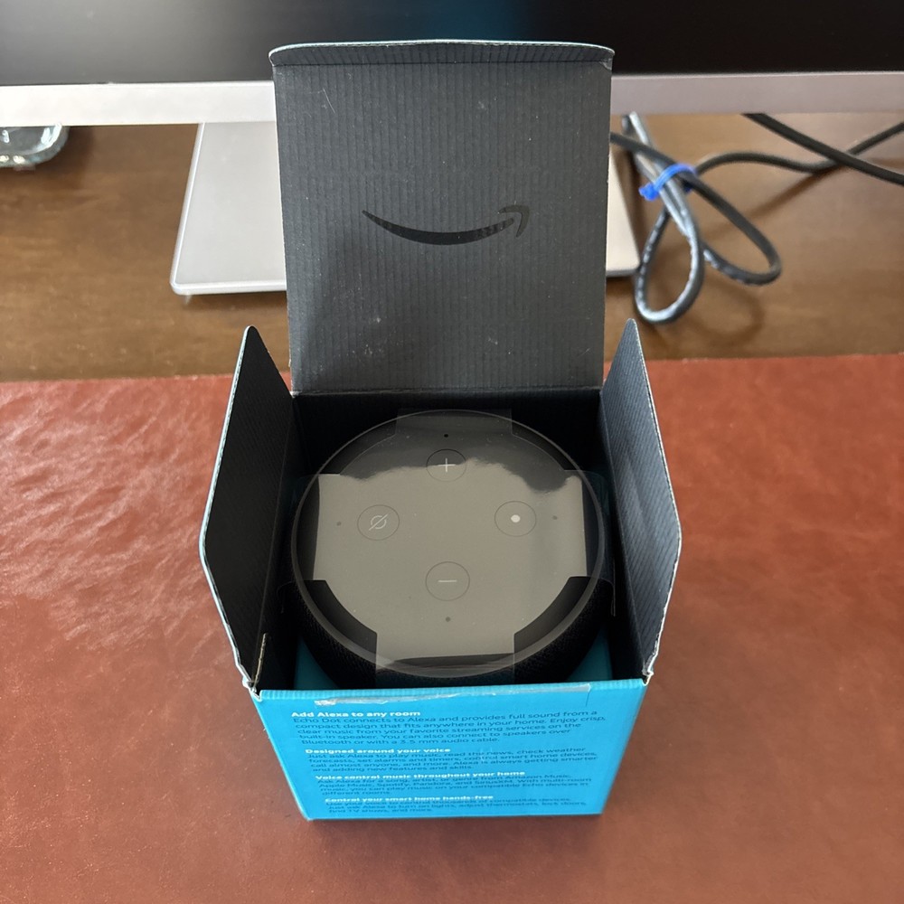 Amazon Echo Dot (3rd Generation) Smart Speaker - Charcoal - NEW- Open Box