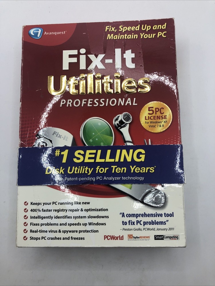 Fix-It Utilities Professional Software Opened