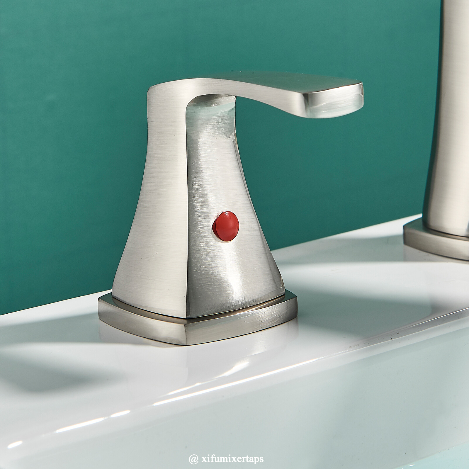 8” Widespread Waterfall Bathroom Sink Faucet 3 hole Vanity Mixer Brushed Nickel