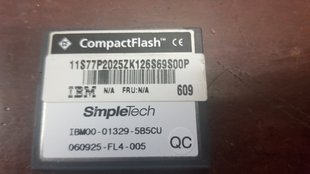 SimpleTech 128MB Compact Flash Memory Card IBM00-01329-5B5CU