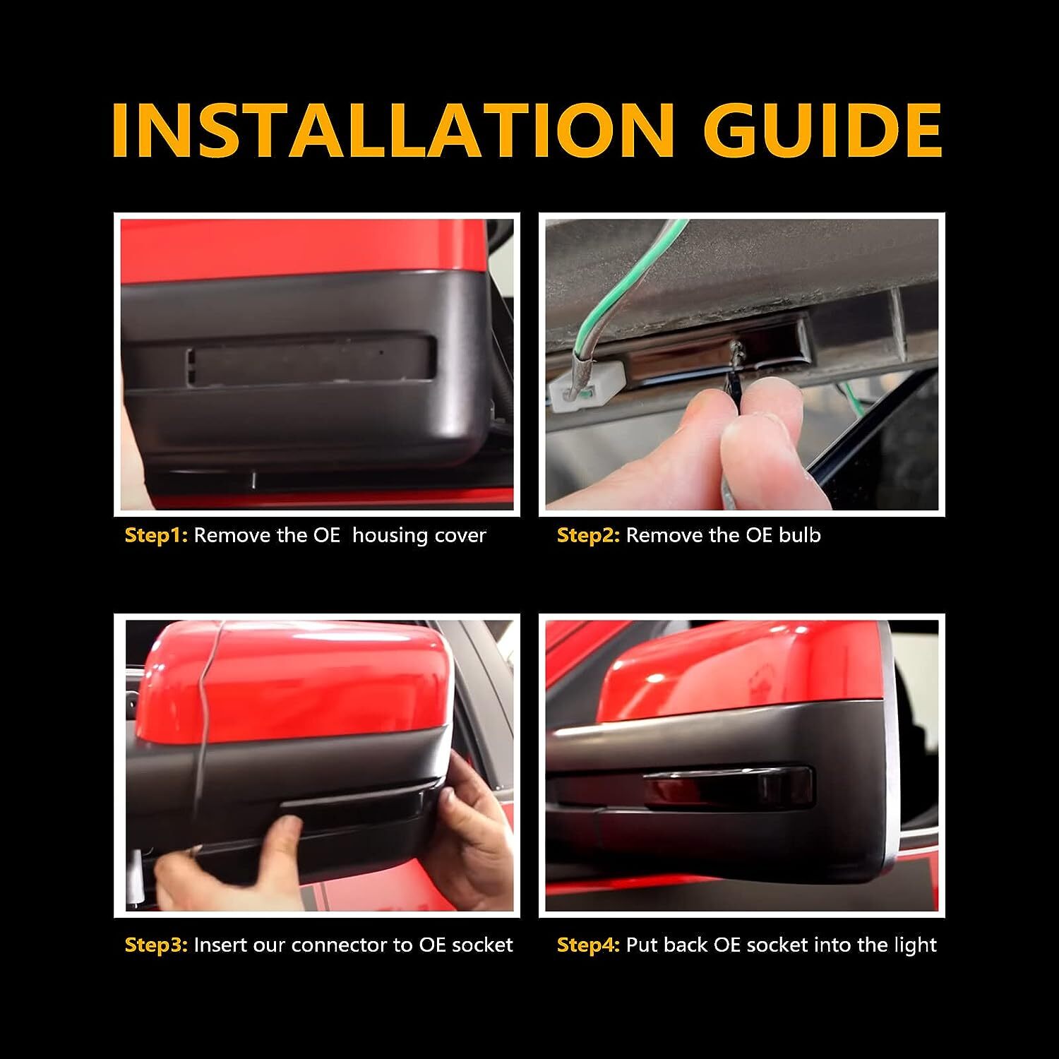 LED Side Mirror Sequential Turn Signal Light Lamp For Ford 2009-2014 F150 F-150