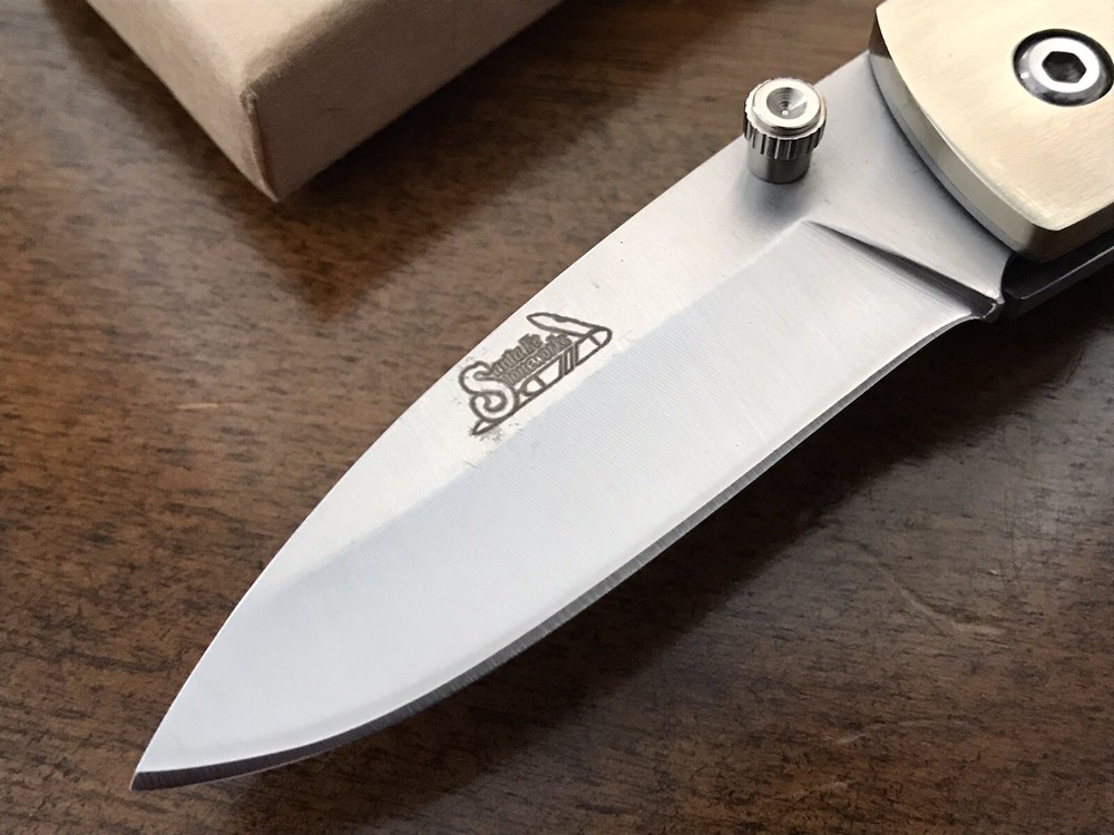 Santa Fe Stoneworks Custom Folding Knife Eagle Inlay USA