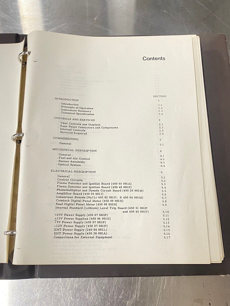 Corning 450 Flame Photometer - Users Guide / Instruction Manual