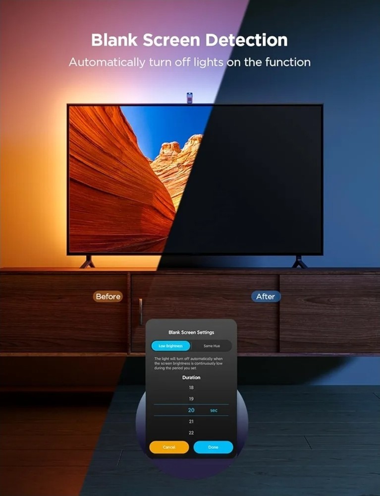 Govee TV Backlight 3 Lite with Fish-Eye Correction Function Sync 75-85" TVs