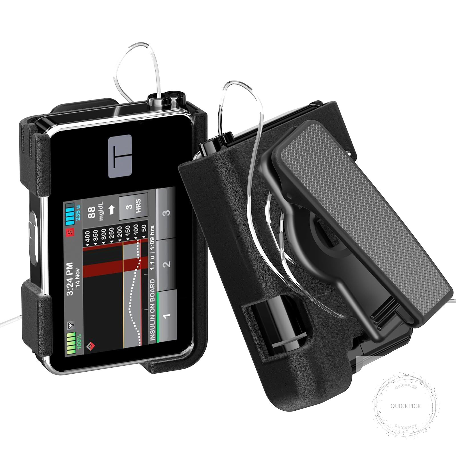 Tandem Tslim X2 Pump Case, t Slim X2 Pump Case with 360° Rotatable Clip Black