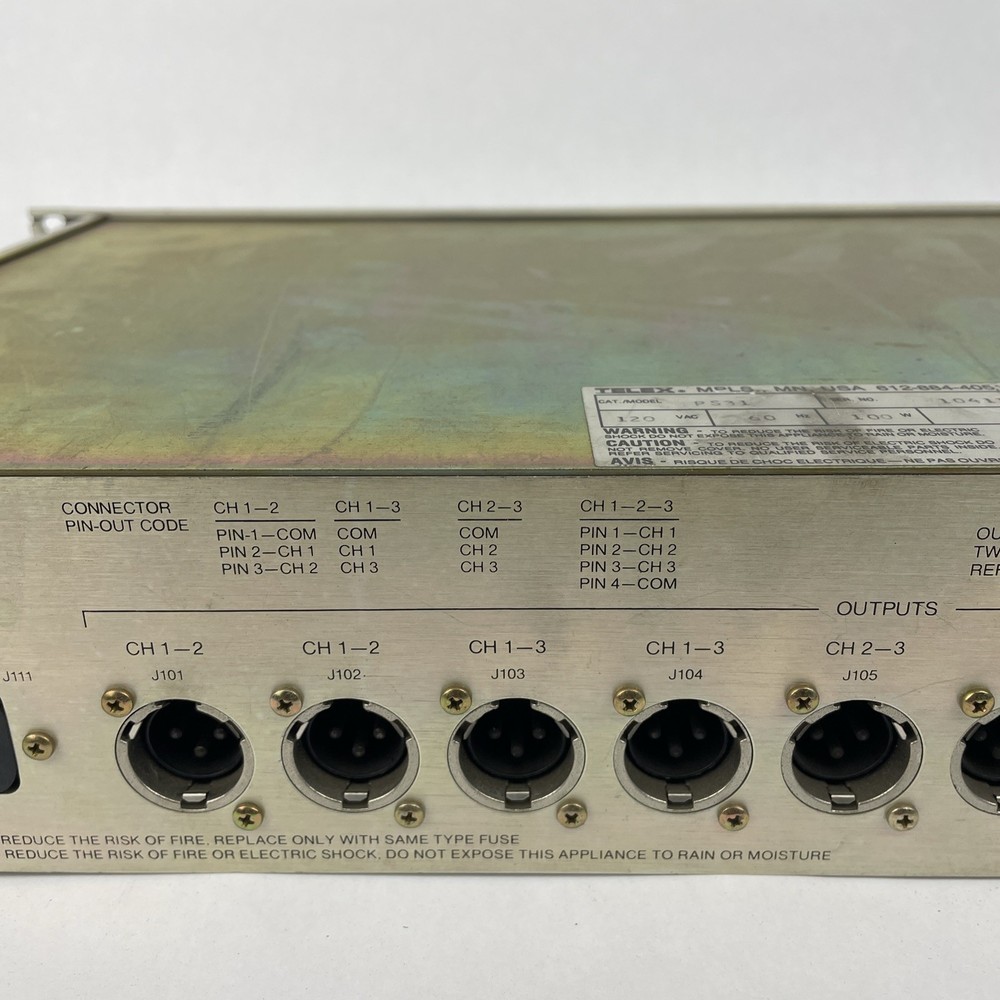 PS 31 TELEX RTS SYSTEMS TW INTERCOM SYSTEM Rackmount POWER SUPPLY MODEL : PS31