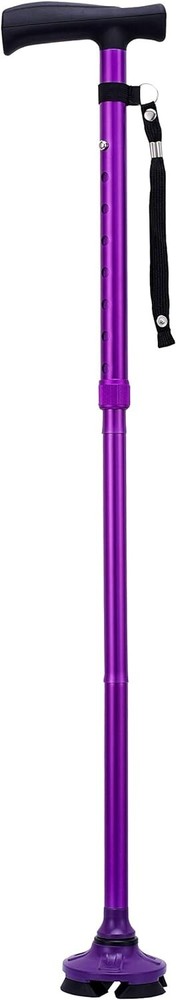 Best Stand up Cane With Light - Foldable - Adjustable - Purple