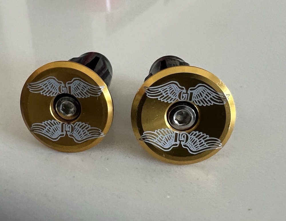 GT BMX wing logo handle bar end caps