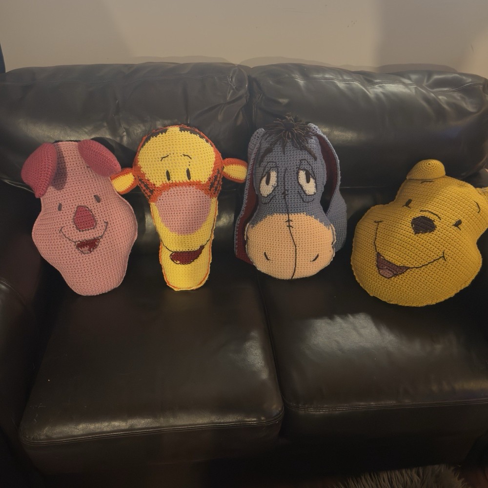 Crocheted Winnie The Pooh Characters.