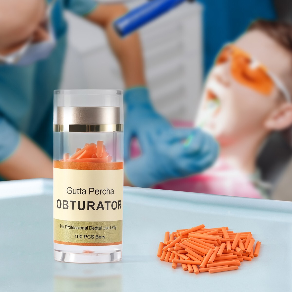 100Pcs Dental Endodontic Gutta Percha Pellets Bar for Obturation System Pen/Gun