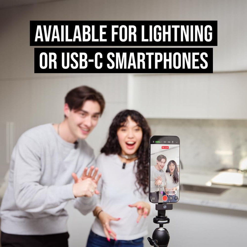 Wireless Micro - Compact Wireless Microphone, Two Mics with Charge Case for Smar