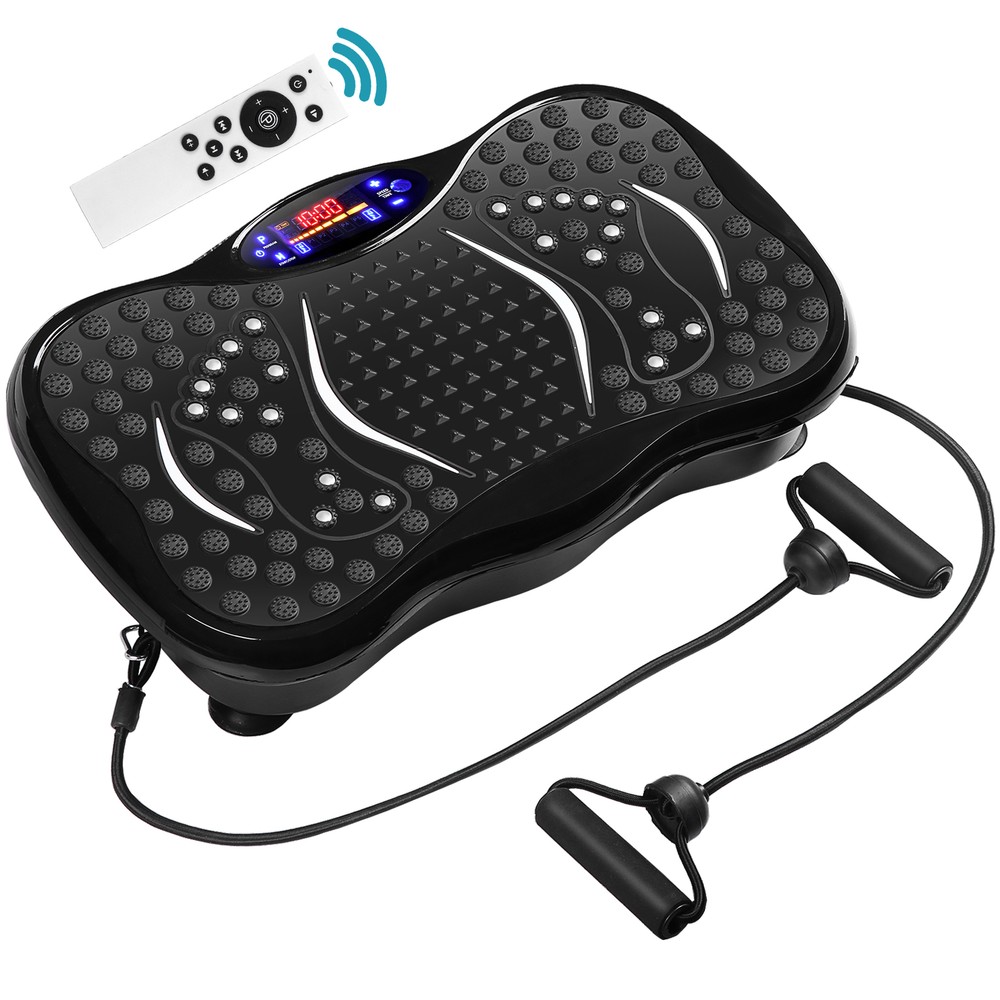Vibration Plate Exercise Machine Shaking Whole Body Mini Workout Platform Black