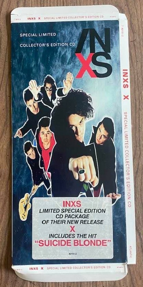INXS-SPECIAL ED CD 1991 EMPTY LONG BOX-COMPLETE NO MISSING EDGES W/HYPE STICKER