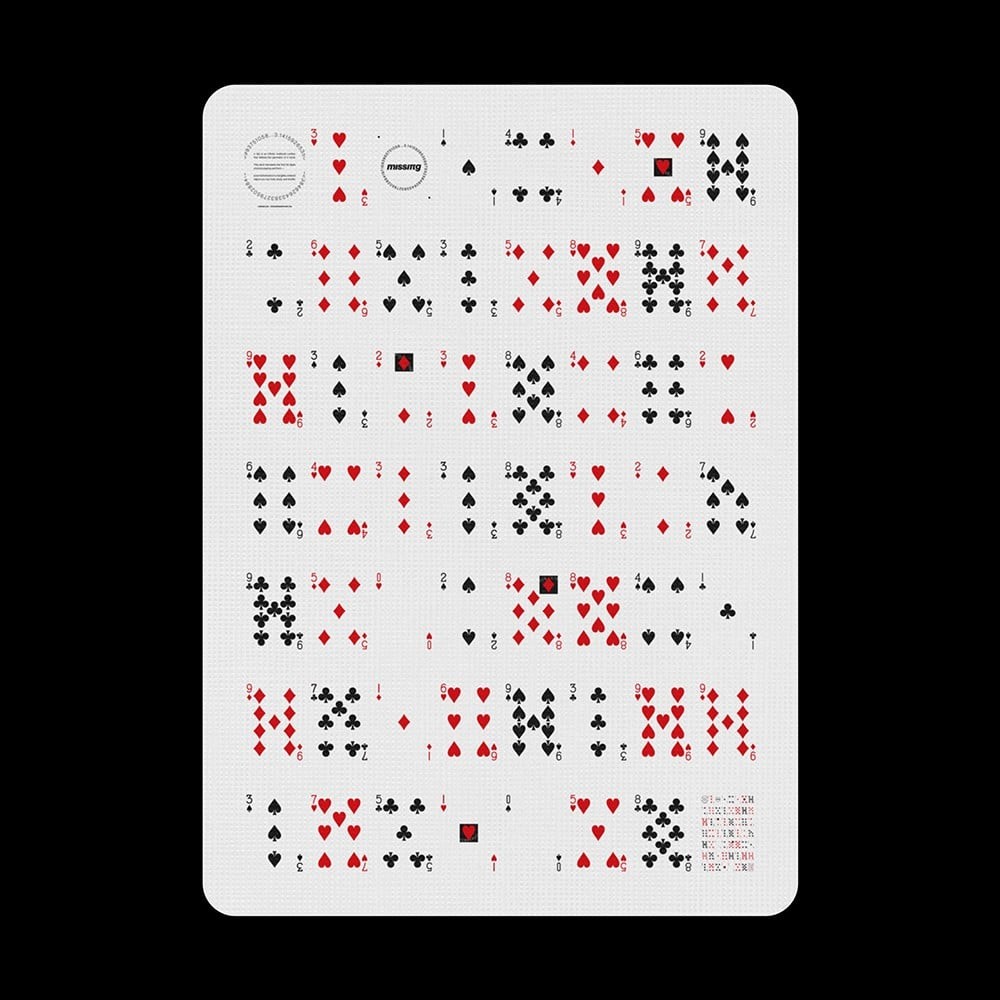 Pi Playing Cards by Missing New York
