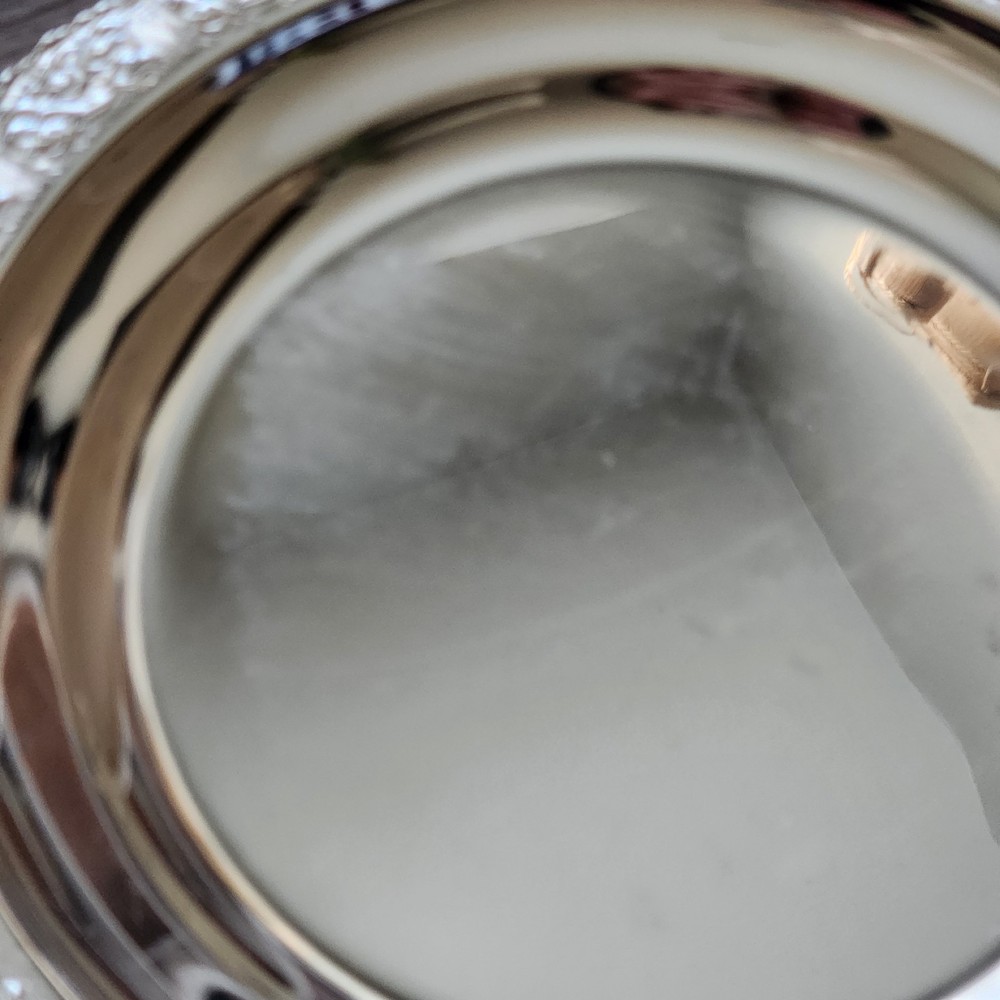 Silver Plated Round Tray Plate Nut Candy Serving Dish Vintage Silverplate 8.5"