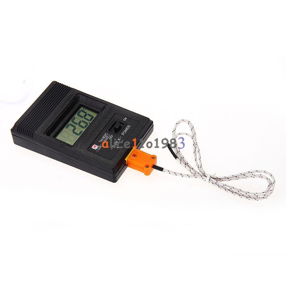 TM902C Digital LCD Thermometer Temperature Reader Meter Sensor K Type Probe