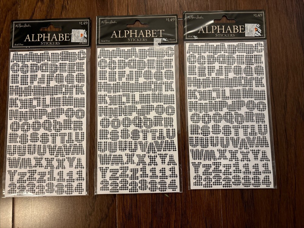 Assorted Scrapbooking Stickers - Alphabet