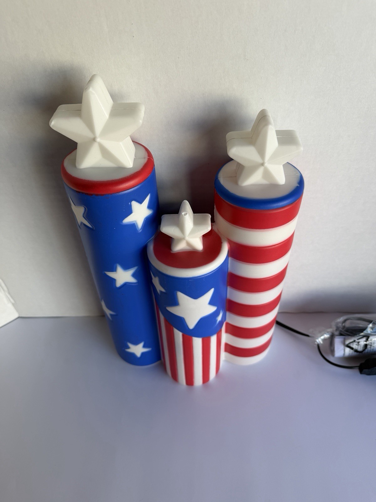 Patriotic 4th Of July Fireworks Cluster Blow Mold 13 1/4” Tall New